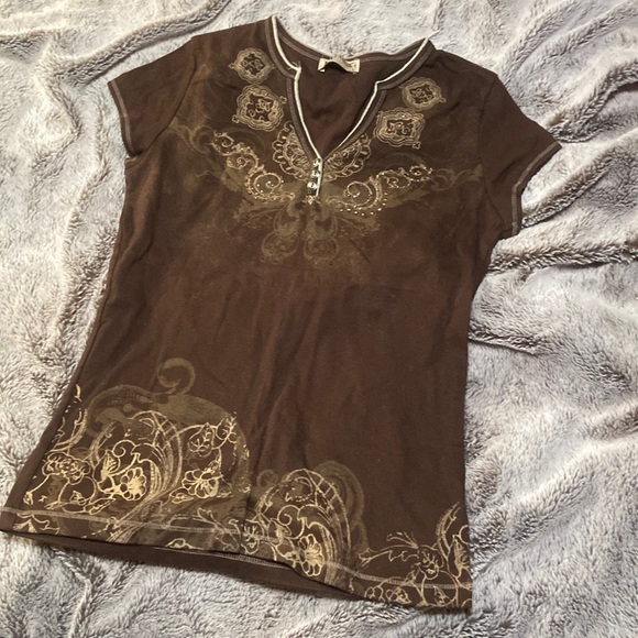 Brown Y2K Fairycore Earthy Top - Picture 1 of 4